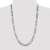 Black Bow Jewelry Mens 7.75mm Sterling Silver Solid Figaro Anchor Chain Necklace - 2 of 4