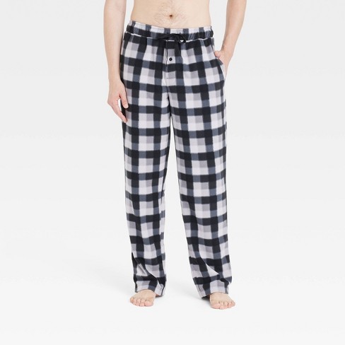 Men's Buffalo Plaid Microfleece Pajama Pants - Goodfellow & Co™ Black - image 1 of 2
