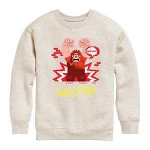 Boys' - Disney - I'm Gonna Wreck It Graphic Long Sleeve Fleece Sweatshirt - 1 of 3