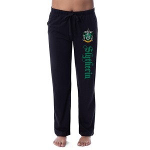 Harry Potter Men's Hogwarts Castle School House Crest Pajama Pants - 5 Styles - 1 of 3