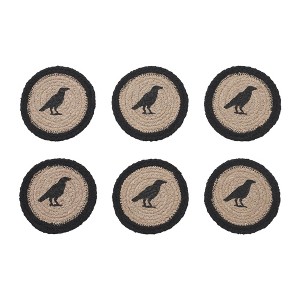 Raven Harvest Stencil Coaster Set of 6 - 1 of 4