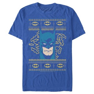 Men's Batman Ugly Christmas Masked Hero T-Shirt - 1 of 4