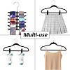 VECELO 30/50/60/100 pk Velvet Clothes Hangers Non Slip & Space-Saving Clothes Hangers with Finger Clips & Tie Rack 9 Color - 4 of 4
