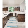 HomeStock Washable Tiana Ivory/Blue 2x8, Machine Woven with Printed Designs, Transitional - 2 of 4