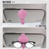 Unique Bargains PU leather Adsorption Car Visor Sunglasses Holder 1 Pc - 3 of 4