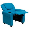 Emma and Oliver Contemporary Kids Recliner with Cup Holder and Headrest - 3 of 4