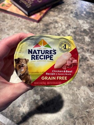 Nature s Recipe Grain Free Chicken Beef Wet Dog Food In Wholesome Broth 2.75oz Target