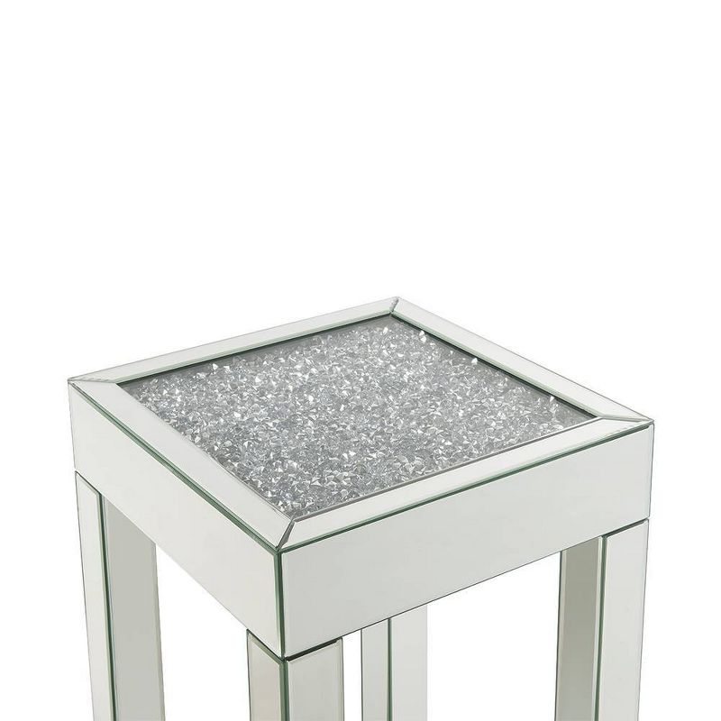 Noralie 16&#34; Mirrored Accent Table Faux Diamonds - Acme Furniture, 5 of 10