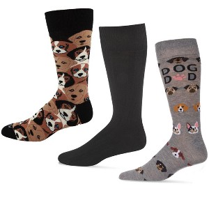MeMoi Novelty Rayon Blend 3 Pair Pack Crew Socks - 1 of 1