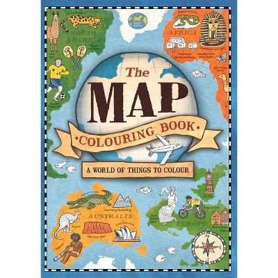 The Map Colouring Book - by  Natalie Hughes (Paperback)