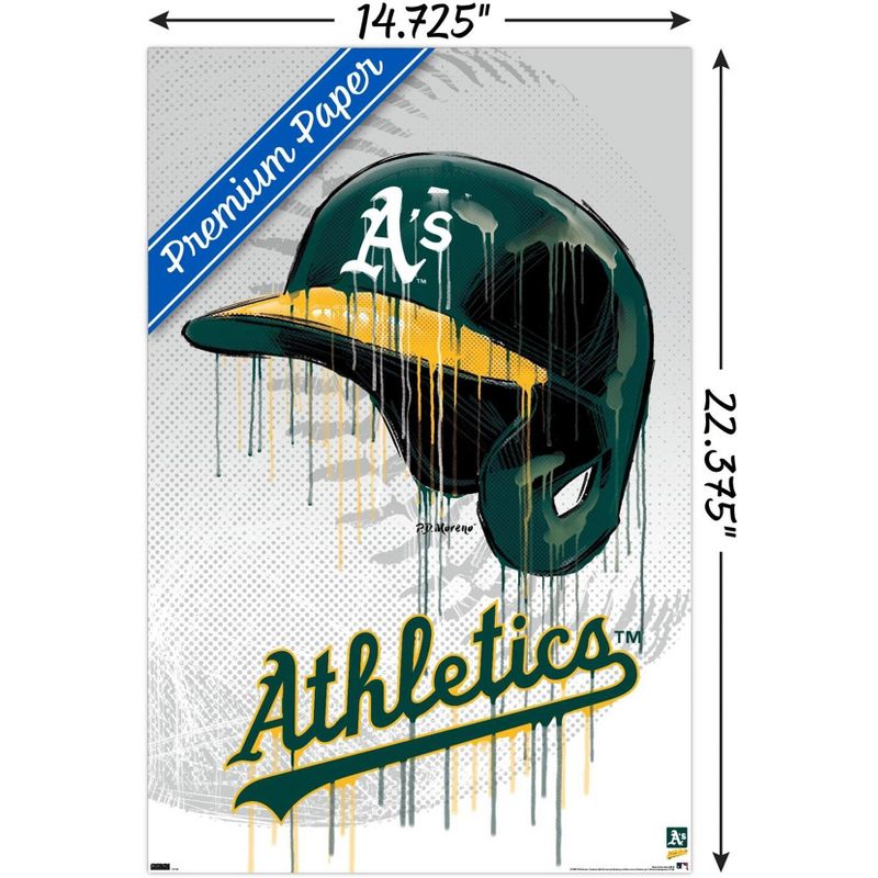 Trends International MLB Oakland Athletics - Drip Helmet 22 Unframed Wall Poster Prints, 3 of 7