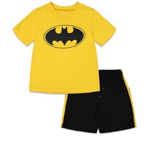 DC Comics Justice League Batman Athletic T-Shirt and Mesh Shorts Outfit Set Toddler - 1 of 4