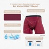 TIICHOO Washable Incontinence Underwear for Men with Front Fly Cotton Leakproof Underwear 3 Pack - 2 of 4