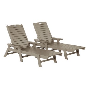 WestinTrends Adirondack Outdoor Chaise Lounge for Patio Garden Poolside (Set of 2) - 1 of 4