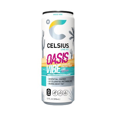 CELSIUS Sparkling Oasis Vibe Functional Energy Drink - 12 fl oz Single Can