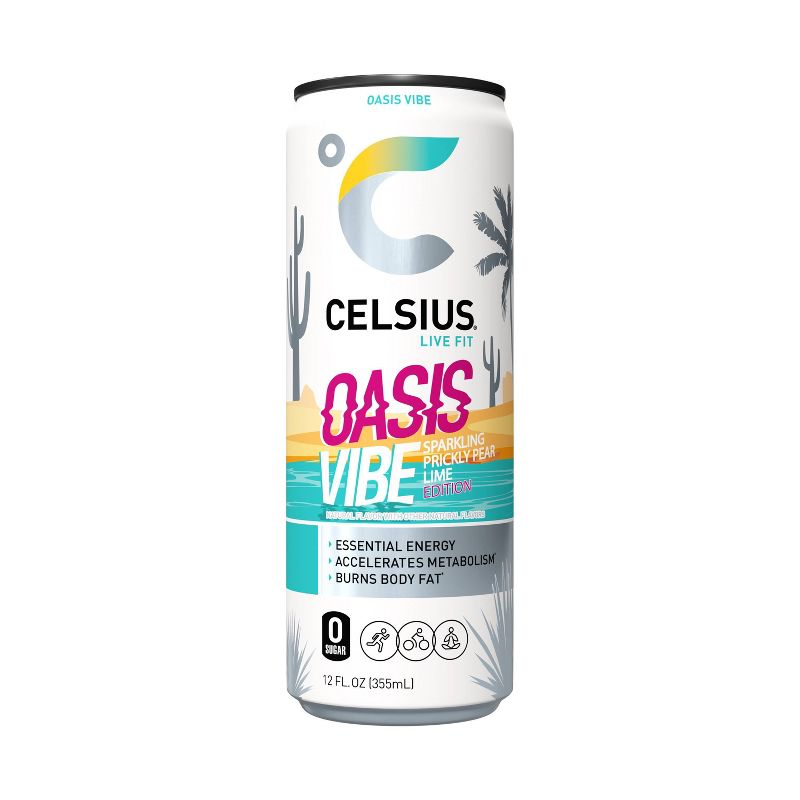 Celsius Sparkling Oasis Vibe Energy Drink - 12 fl oz Can, 1 of 6