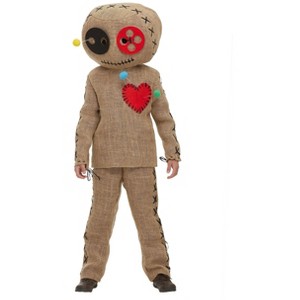HalloweenCostumes.com Fun Costumes Child Burlap Voodoo Doll Costume - 1 of 2