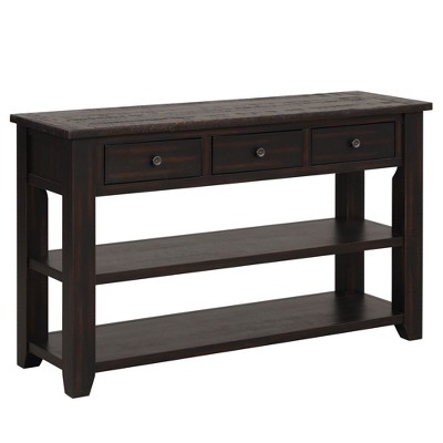 NicBex 48.82''Console Table with 3 Drawers Modern Side Table with 2-layer Open Storage Shelf for Entryway,Living Room