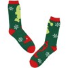Dr. Seuss GRINCH Naughty Or Nice Christmas Adult Fuzzy Plush Crew Socks 2 Pack For Women Men Multicoloured - 2 of 4