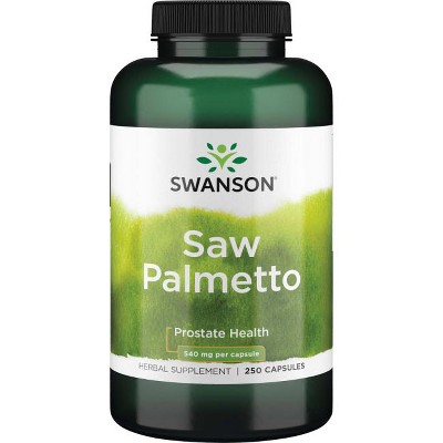 Swanson Herbal Supplement Full Spectrum Saw Palmetto 540 mg Capsule