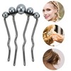 Unique Bargains Women's Fashion U-shaped Faux Pearls Decorative Hairpin 1 Pc - 3 of 4
