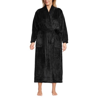 Lands' End Women's Cozy Plush Long Wrap Robe