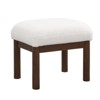 CAVINAS 18"Chic Accent Chair with Ottoman&Upholstered Armrest,Mid-Century Modern Reading Chair for Living Room&Study,225lbs Max,White - 3 of 4