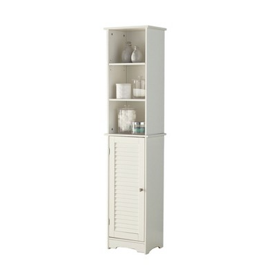 BrylaneHome Louvre Tall Cabinet - White