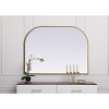 Elegant Lighting Metal Frame Arch Mirror 40x30 Inch in Brass - 4 of 4