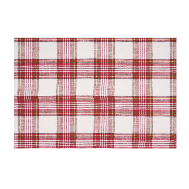 C&F Home 27' X 18" Gracelyn Plaid Woven Cotton Kitchen Dish Towel, Red and White Plaid, 3 of 5