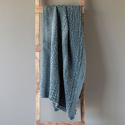 Park Hill Collection Heathered Waffle Weave Throw, Teal