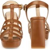 Allegra K Women's Platform Square Toe T-Strap Chunky Heel Sandals - 3 of 4