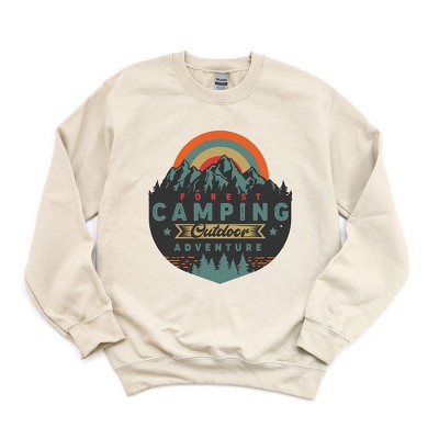 Simply Sage Market Women's Graphic Sweatshirt Forest Camping Badge