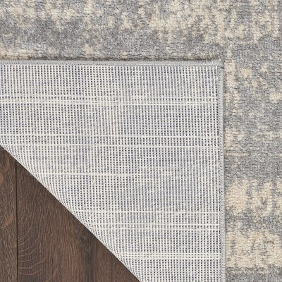 Modern Abstract Grey/Beige Synthetic 5' x 7' Easy-Care Outdoor Rug