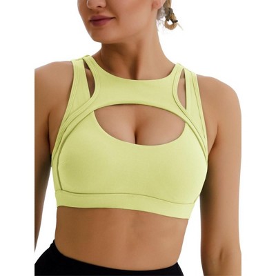 DOMETOUR Super Soft Yoga Sports Bra With Four Way Stretchy