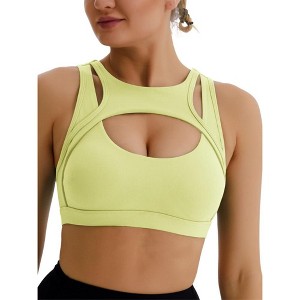 DOMETOUR Super Soft Yoga Sports Bra With Four Way Stretchy - 1 of 4