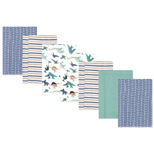 Luvable Friends Hudson Baby Flannel Burp Cloths 7pk Set - 1 of 2