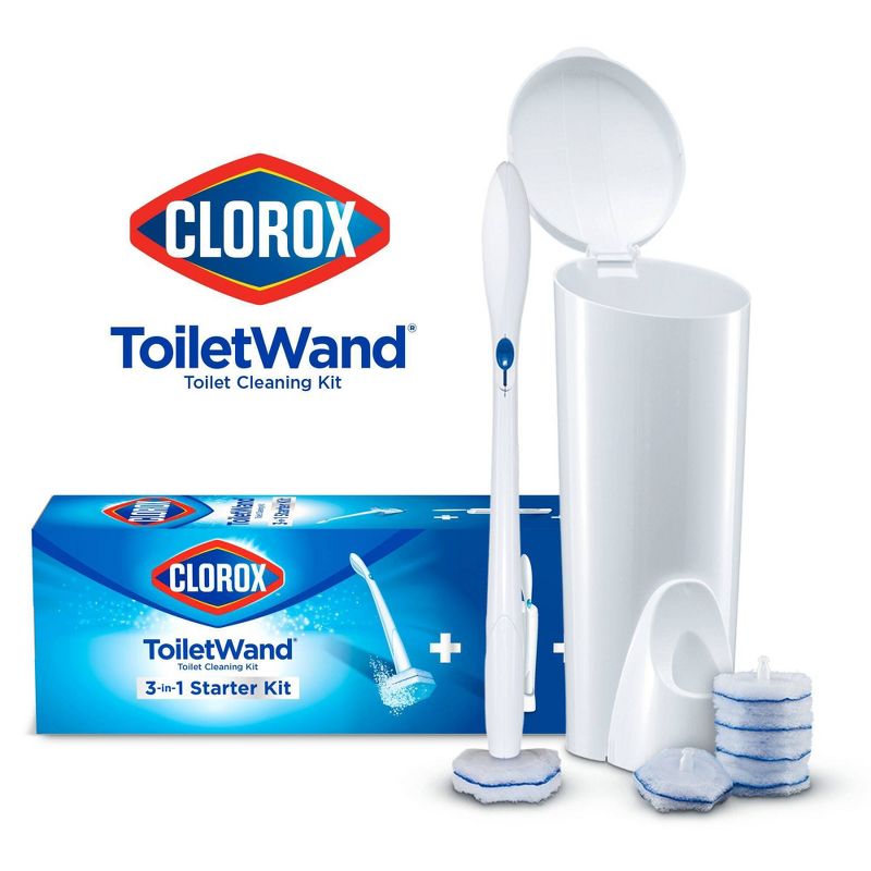 Clorox ToiletWand Disposable Toilet Cleaning System - ToiletWand Storage Caddy and 6 Refill Heads, 4 of 15
