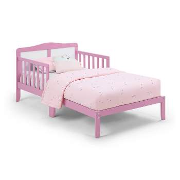 Olive & Opie Birdie Toddler Bed - Dark Pink/White
