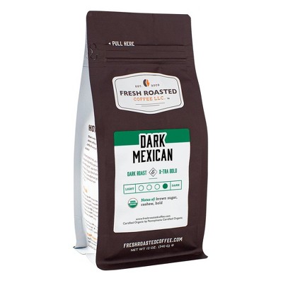 Fresh Roasted Coffee, Organic Dark Mexican, Ground Coffee
