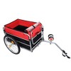 NAYSAYE Bike Cargo Dolly Aluminum Folding Trailer with Removable Cover and Safe Hitch System for Cycling Travel, Black and Red, 56.75"*24"*37" - 2 of 4