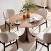 CAVINAS Counter Height Chairs with Ash Wood Legs and Cushioned Seat, Ergonomic Backrest, Upholstered Kitchen Chairs - 3 of 4