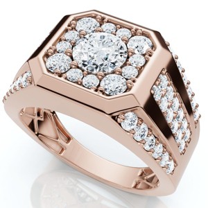 Pompeii3 2Ct Men's Diamond Ring 10k Gold Lab Created - 1 of 4