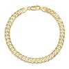 Steeltime 24" and 8.5" Unisex 14k gold plated sterling silver diamond cut curb link chain set - 3 of 3