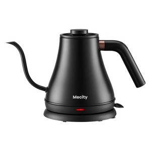 Mecity Electric Gooseneck Kettle - Stainless Steel Water Boiler, 27 fl oz, 1000W, Auto Shut Off (Milk White/Stainless Steel) - 1 of 4