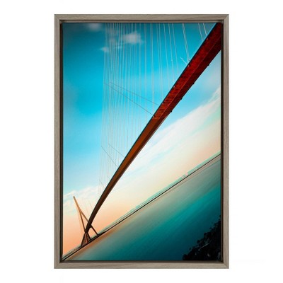 16" x 23" The Span (Bridge) Framed Canvas Wall Art - Amanti Art