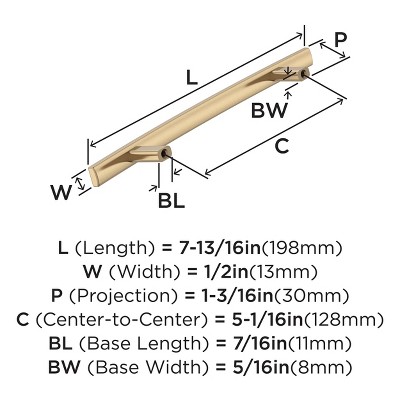 Cyprus 5-1/16'' Champagne Bronze Cabinet Drawer Pull