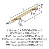 Amerock Cyprus 5-1/16 Inch (128mm) Center-to-Center Pull for Cabinets, Drawers, or Furniture - 4 of 4