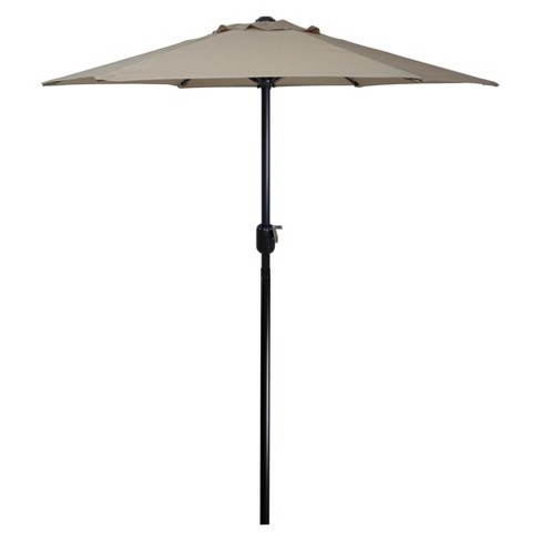 Northlight 7 5 Outdoor Patio Market Umbrella With Hand Crank Taupe Target