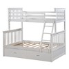 XIYUYEU Twin Over Full Bunk Bed with Ladder and Converts to 2 Twin Beds,Loft Bed with Guardrail and Storage Drawers for Bedroom - 2 of 4